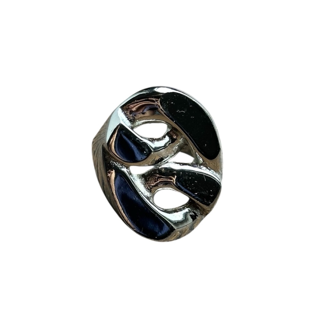 Jean Paul Gaultier JPG Chain Link Silver Ring US6 NO12